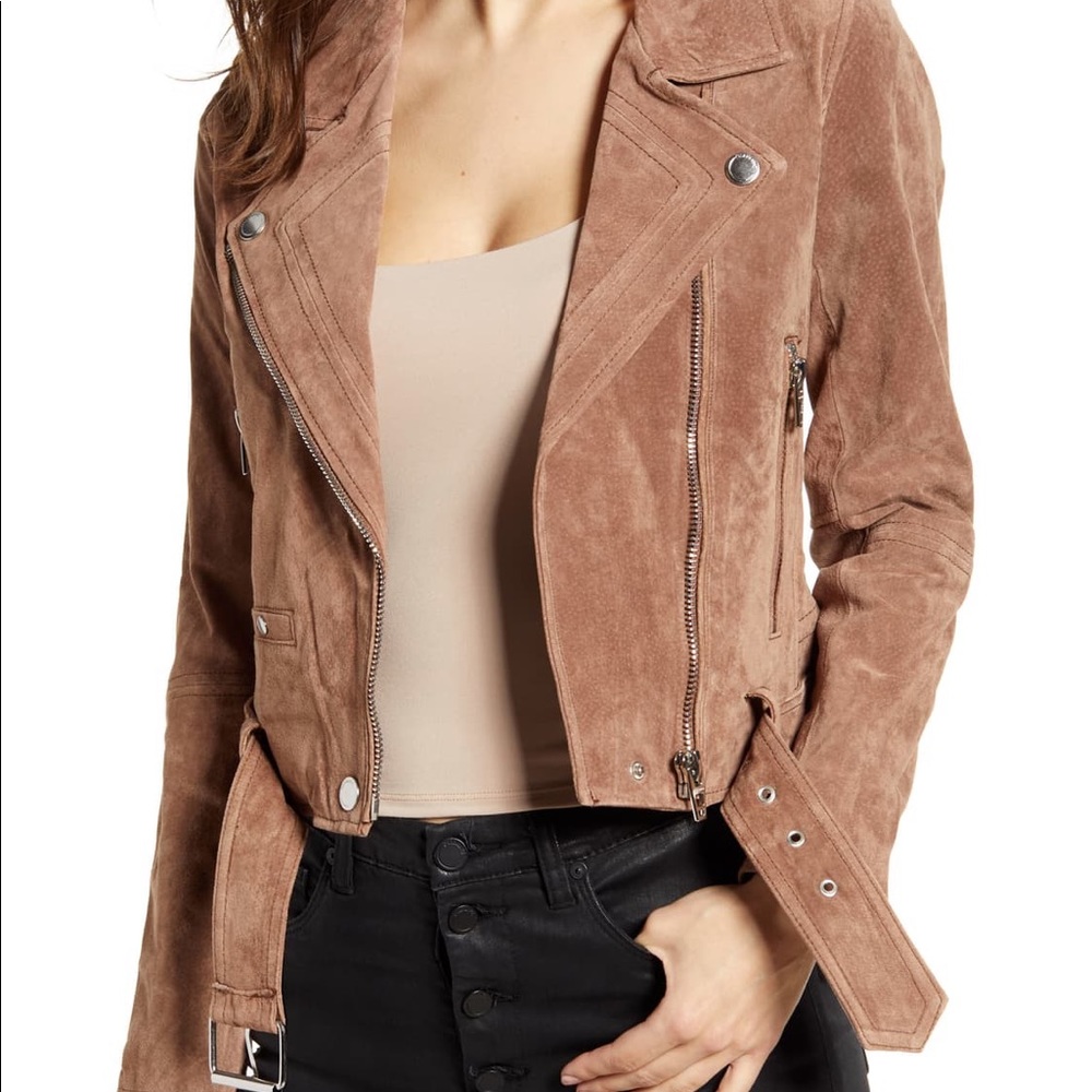 Blank NYC real suede Moto jacket
